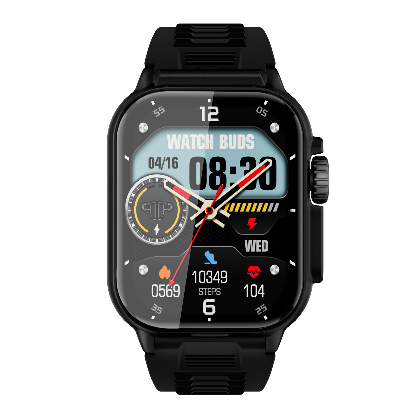 Hosmarte GT8 BUDS Smartwatch – 2-in-1 Earbuds | Heart Rate, SpO₂, Blood Pressure, Sleep Monitoring & Bluetooth Calling