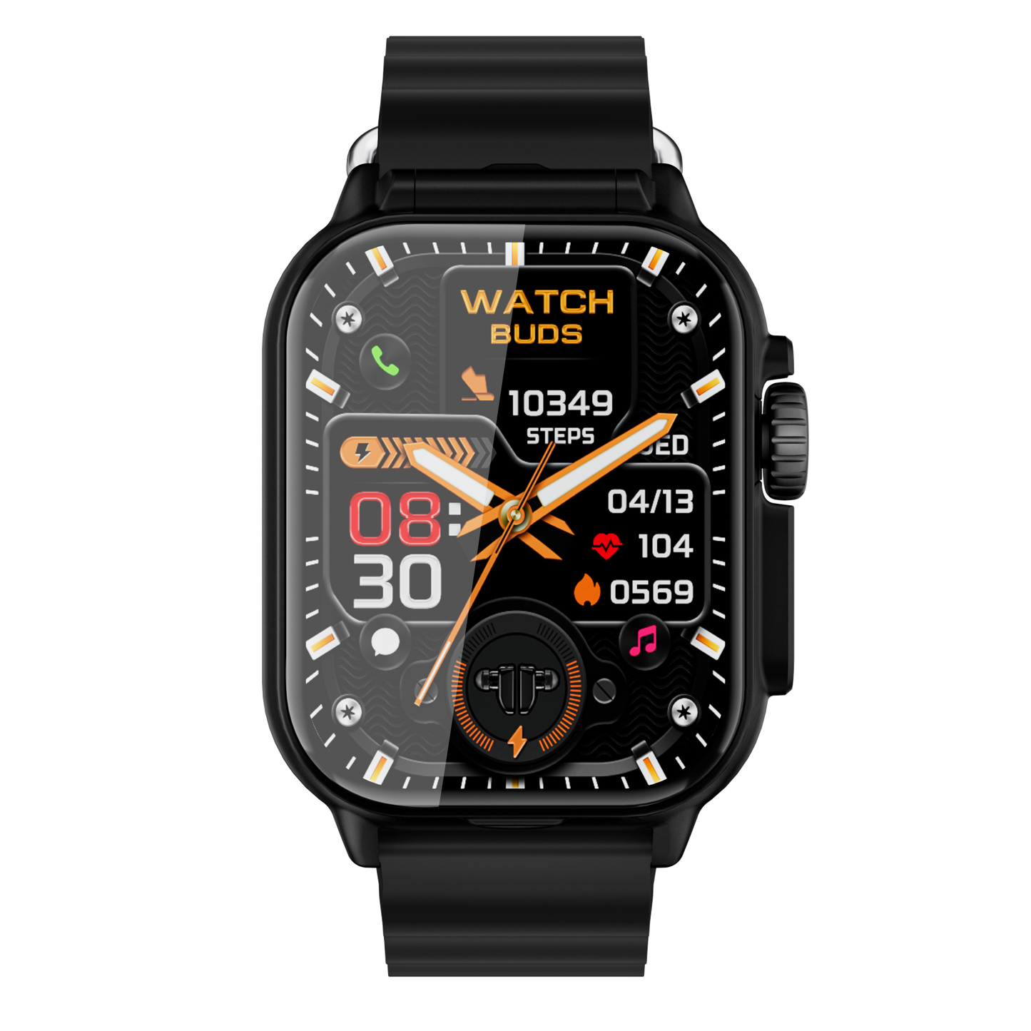 Hosmarte GT8 BUDS Smartwatch – 2-in-1 Earbuds | Heart Rate, SpO₂, Blood Pressure, Sleep Monitoring & Bluetooth Calling