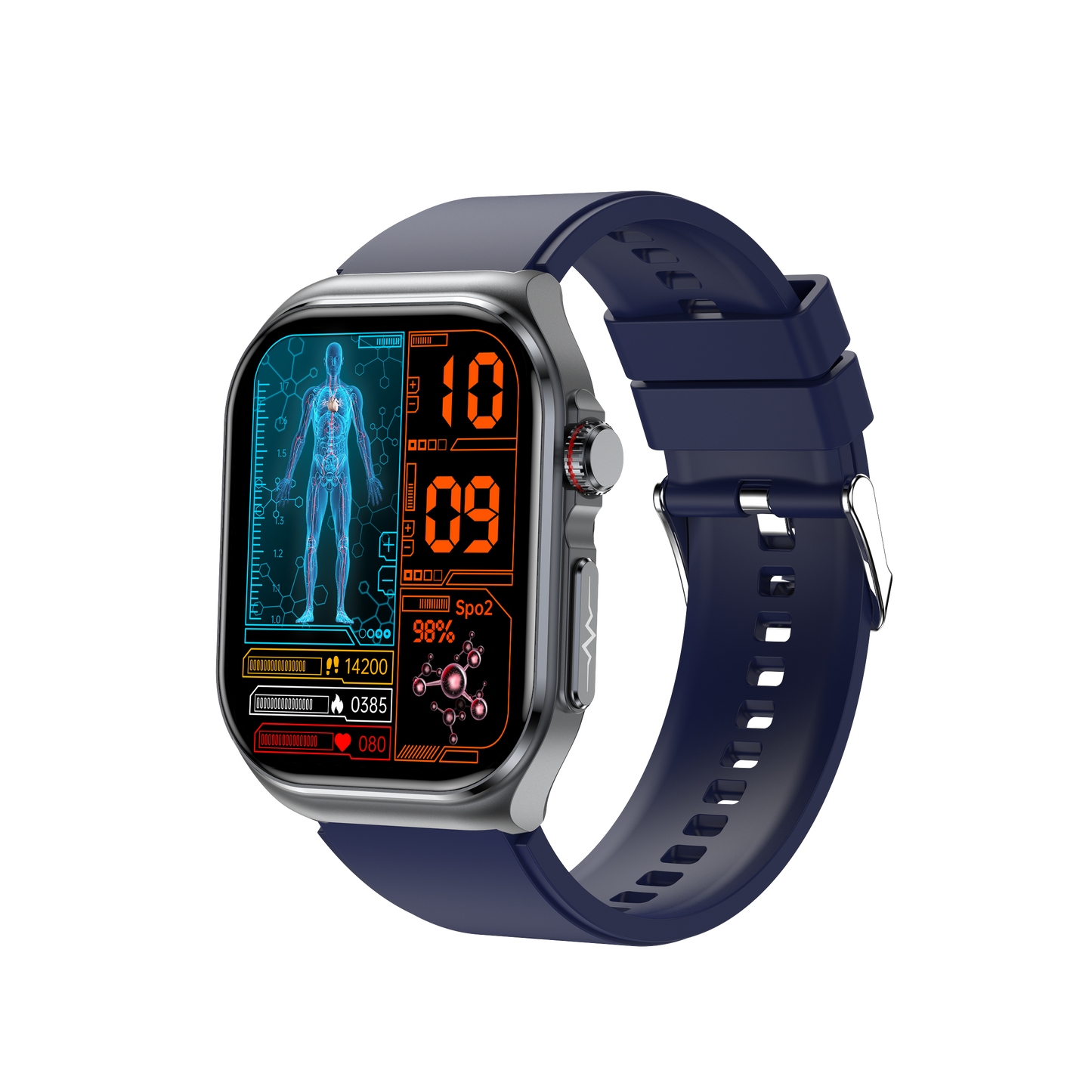 Hosmarte ET585 Premium Health Smartwatch Non-Invasive Blood Sugar/ECG Monitor