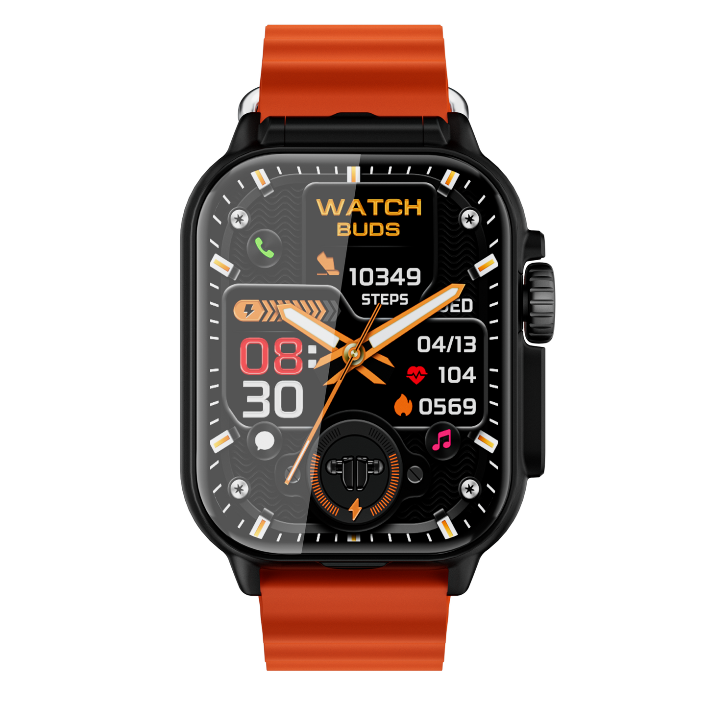 Hosmarte GT8 BUDS Smartwatch – 2-in-1 Earbuds | Heart Rate, SpO₂, Blood Pressure, Sleep Monitoring & Bluetooth Calling
