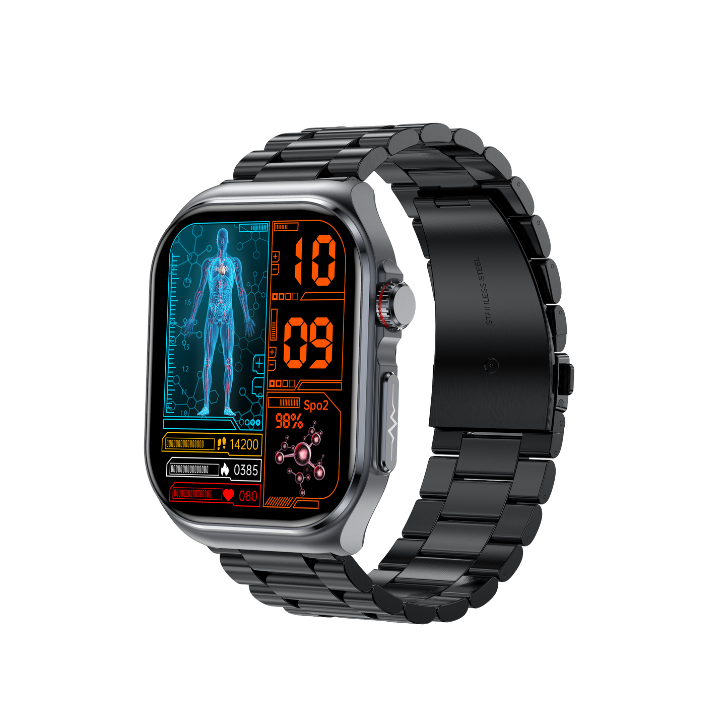 Hosmarte ET585 Premium Health Smartwatch Non-Invasive Blood Sugar/ECG Monitor