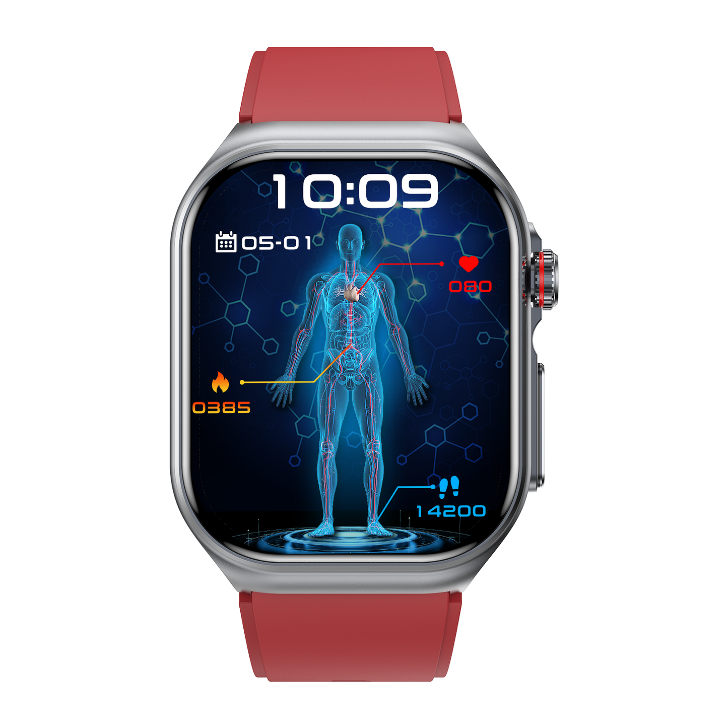 Hosmarte ET585 Premium Health Smartwatch Non-Invasive Blood Sugar/ECG Monitor