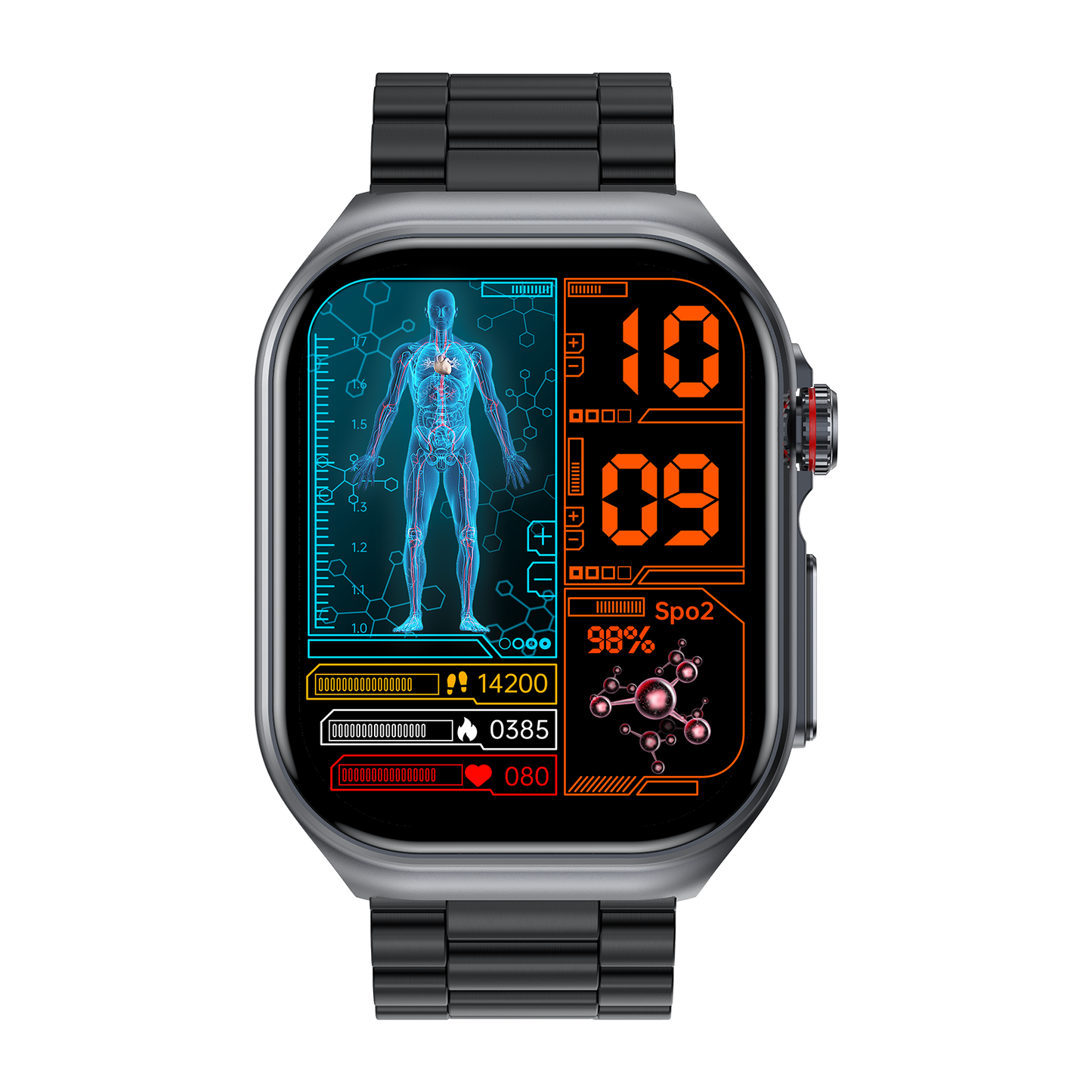 Hosmarte ET585 Premium Health Smartwatch Non-Invasive Blood Sugar/ECG Monitor