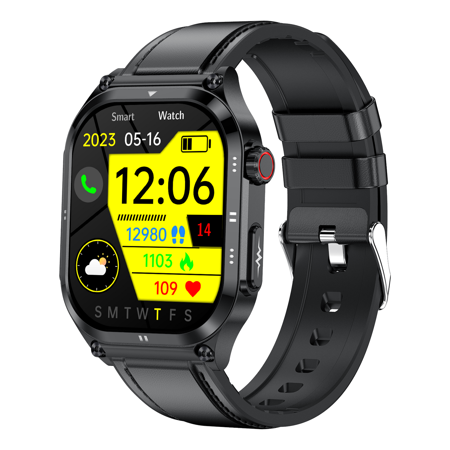 Hosmarte ET281 Advanced Health Smartwatch Non-Invasive Blood Sugar/ECG/Uric Acid Monitor