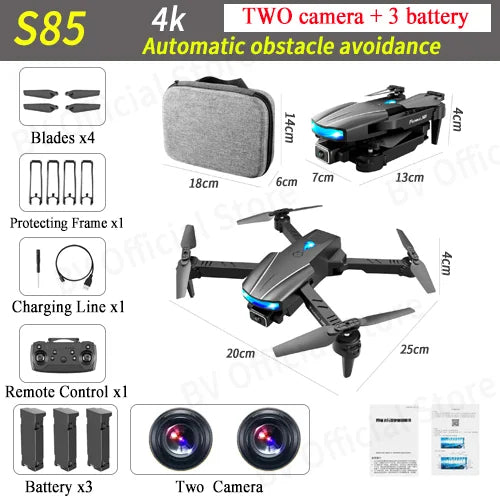 S85 Pro Drone 4k with Profesional HD Dual Camera